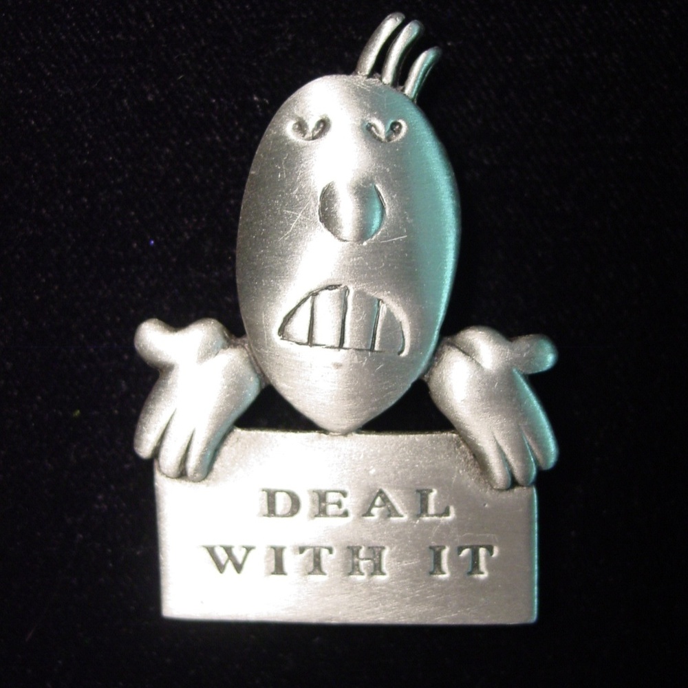 COPY - COPY - 🌸 3/$12 🐝 FUNNY Face 'Deal With It' Pin